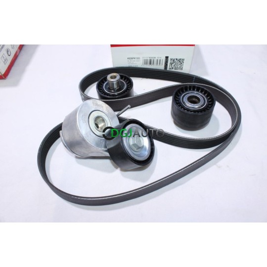 Kit courroie accessoire 6PK1353 + galets tendeur + 2 enrouleurs Gates K026PK1353 pour citroen berlingo 1 2 I II jumpy 2 II nemo