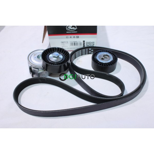 Kit courroie accessoire 6PK1740 + 2 galets tendeur Gates K056PK1740 pour citroen evasion jumpy berlingo 1 xsara dont picasso C8