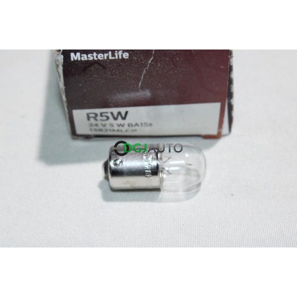 Lot 5 ampoules de feu R5W 24V 5W BA15s masterlife Philips 13821MLCP pour poids lourd tracteur engin agricole BTP