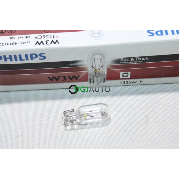 Boite 10 ampoules de phare projecteur W3W Philips 13256CP 48141228 pour poids lourd tracteur engin agricole BTP