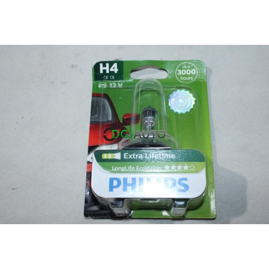 Ampoule de phare projecteur H4 extra lifetime Philips 12342LLECOB1 36198830 pour fiat lancia alfa romeo renault peugeot citroen