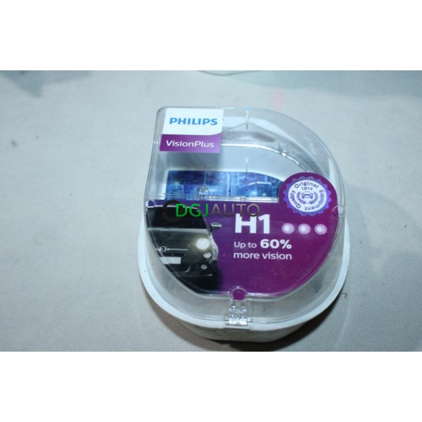 Boite 2 ampoules H1 visionplus +60% Philips 12258VPS2 36322728 pour fiat lancia alfa romeo renault peugeot citroen opel