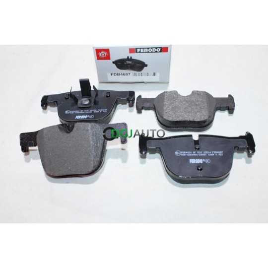 Lot 4 plaquettes de frein arriere montage teves Ferodo FDB4687 pour BMW serie 3 et 4 F30 F31 F32 F33 F34 F36 F80 F82 F83