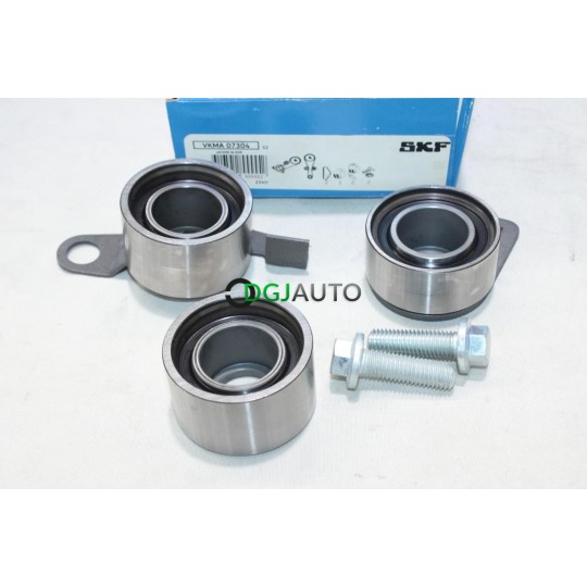 Jeu 3 galets tendeur + enrouleurs (courroie de distribution non incluse) SKF VKMA07304 pour land rover freelander MG ZR ZS