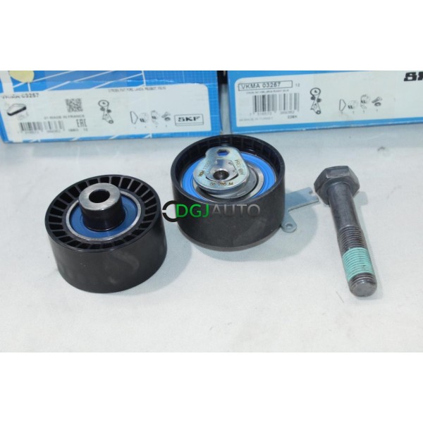 Jeu galets tendeur + enrouleur + vis courroie de distribution (non incluse) SKF VKMA03257* pour citroen C4 C5 C8 jumpy 2 II