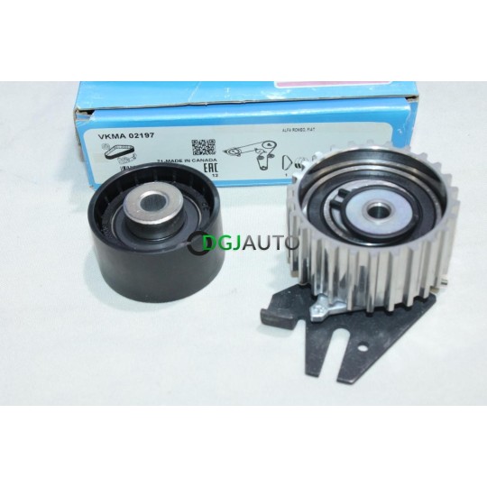 Jeu galets tendeur + enrouleur courroie de distribution (non incluse) SKF VKMA02197 pour alfa romeo 147 156 GT stilo 1.9JTD 1.9