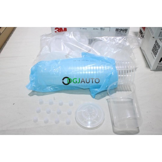 Kit godets pot 850ml preparation peinture 25 pots + couvercles + 12 bouchons 3M 16740