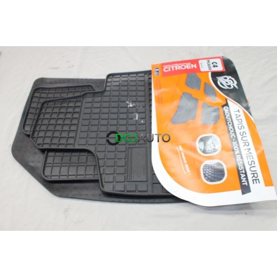 Jeu 4 tapis de sol caoutchouc sur mesure avant + arriere DBS 3261887665035 pour citroen C4 picasso partir de 06/2013