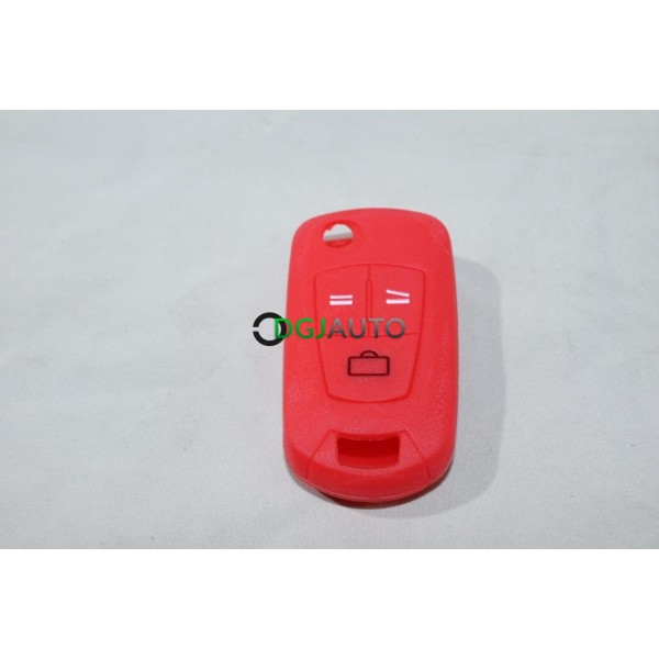 Coque housse silicone rouge de clé 3 boutons Altium RD 3BT pour opel