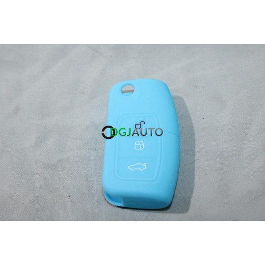 Coque housse silicone bleu de clé 3 boutons Altium RD 3BT pour ford