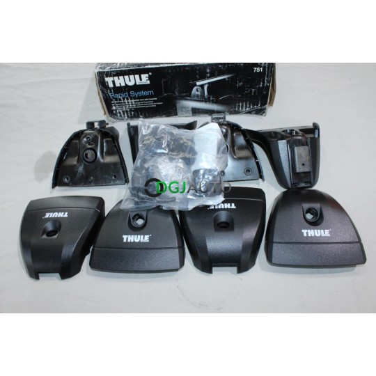 Jeu 4 pieds fixation universel barres de toit Thule rapid system 751 751000