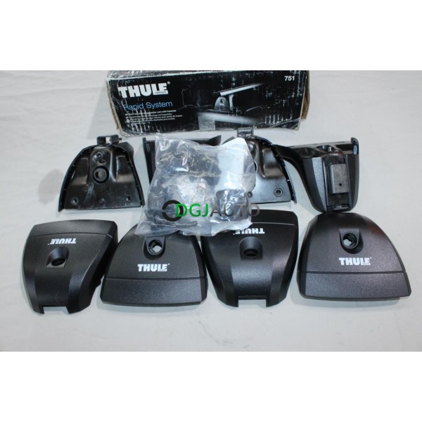 Jeu 4 pieds fixation universel barres de toit Thule rapid system 751 751000