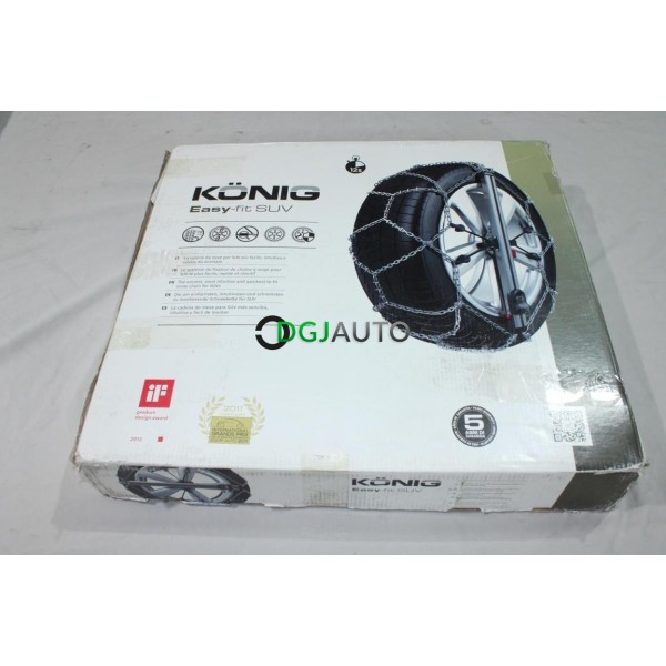 Jeu 2 chaines neige Konig N°235 easy fit SUV pour pneu roue jante 215/70/16 215/60/17 235/60/16 215/55/18 205/65/17 215 70 16