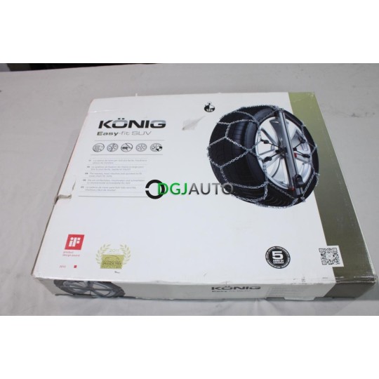 Jeu 2 chaines neige Konig N°247 easy fit SUV pour pneu roue jante 235/70/16 255/65/16 225/70/17 235/65/17 255/55/17 235/60/18