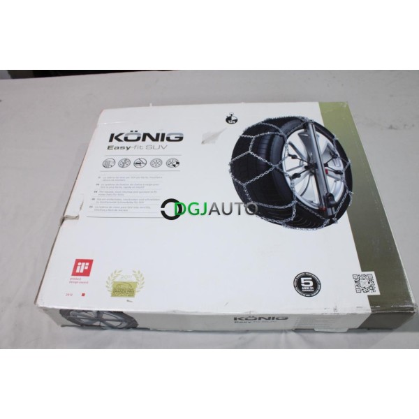 Jeu 2 chaines neige Konig N°247 easy fit SUV pour pneu roue jante 235/70/16 255/65/16 225/70/17 235/65/17 255/55/17 235/60/18
