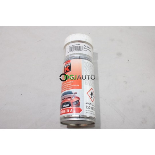Spray aerosol 150ml peinture monocouche blanc arosa AutoK 42138 pour peugeot 1132
