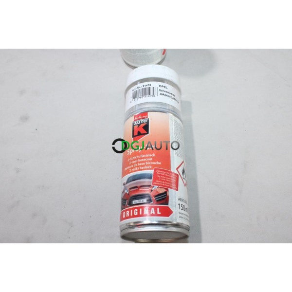 Spray aerosol 150ml peinture de base bicouche schneeweiss AutoK 21479 pour opel 40R 8624