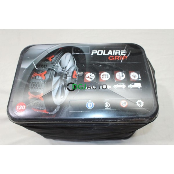 Jeu 2 chaines neige Polaire N°120 0120-PXGF pour roue pneu jante 215/80/14 215/75/15 245/65/15 185/80/16 195/75/16 215/70/16