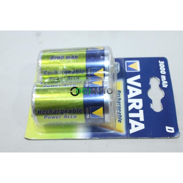 Blister 2 piles rechargeables accu 3000mAh Varta 4008496550777 HR20 56720 LR20