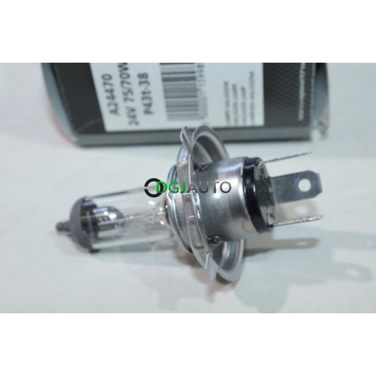 Ampoule de phare H4 24V 75/70W Axcar A24470 P43T-38 pour poids lourd tracteur engin agricole chantier