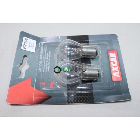 Blister 2 ampoules de feu P21W BA15s 21W 12V Axcar A12021B