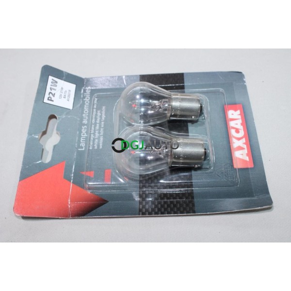 Blister 2 ampoules de feu P21W BA15s 21W 12V Axcar A12021B