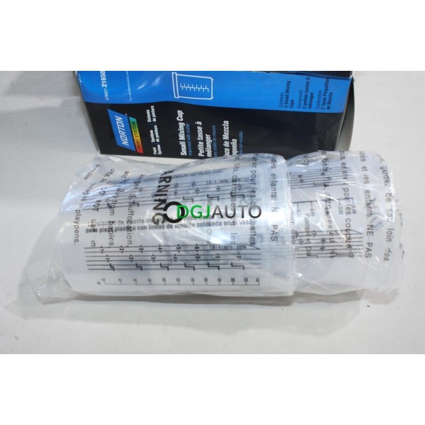 Lot 2 godets tasses rigides gradués 250ml Norton 21650 pour peinture carrosserie