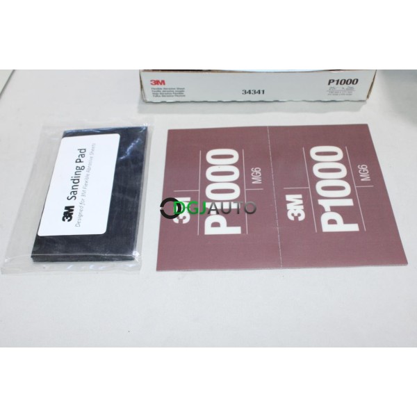 Boite 25 feuilles abrasives souple P1000 140x171mm 3M 34341