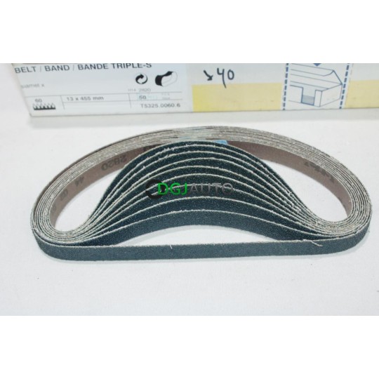Boite 40 bandes abrasives poncage 13x455mm P60 siamet X triple-S Blue Line SIA T5325.0060.6