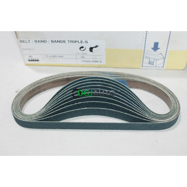 Boite 50 bandes abrasives poncage 13x455mm P80 siamet X triple-S Blue Line SIA T5325.0080.6