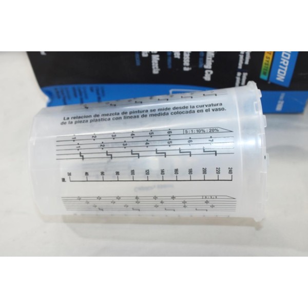 1 Godet tasse rigide gradué 250ml Norton 21650* pour peinture carrosserie 