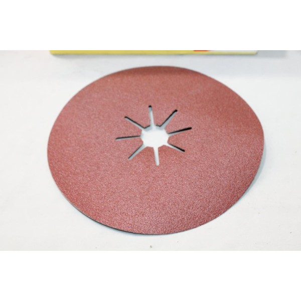 Boite 16 disques abrasifs poncage fibre corindon 180x22mm diametre P60 SIA Blue Line T6408.0060.6 