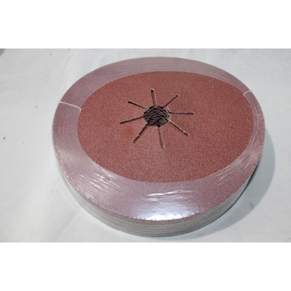 Boite 50 disques abrasifs poncage fibre corindon 180x22mm diametre P60 SIA Blue Line T6408.0060.6 