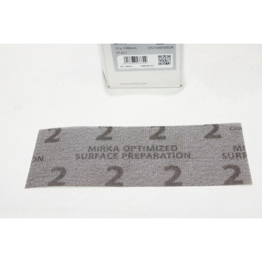 Boite 50 bandes abrasives poncage 70x198mm OSP-2 body filler Mirka OS15005002A 