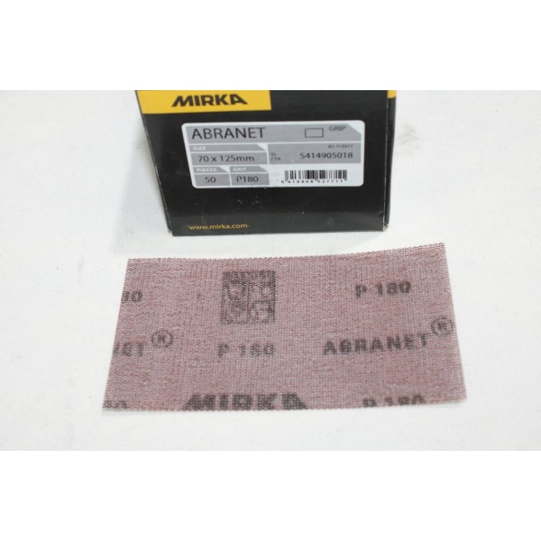 Boite 50 bandes abrasives poncage 70x125mm P180 autonet Mirka 5414905018 