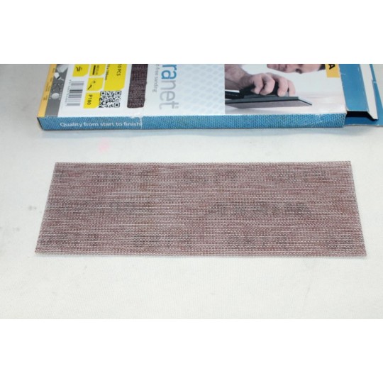 Boite 10 patins bandes abrasives poncage 70x198mm P180 medium Mirka AE150F1018 