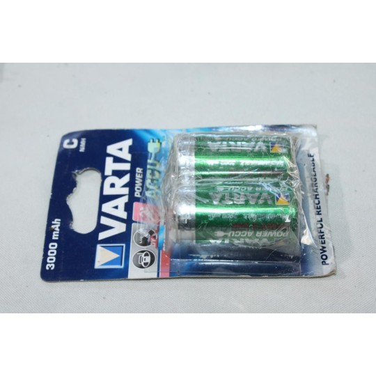 Blister 2 piles rechargeables accu 3000mAh Varta 4008496550739 HR14 56714 LR14 