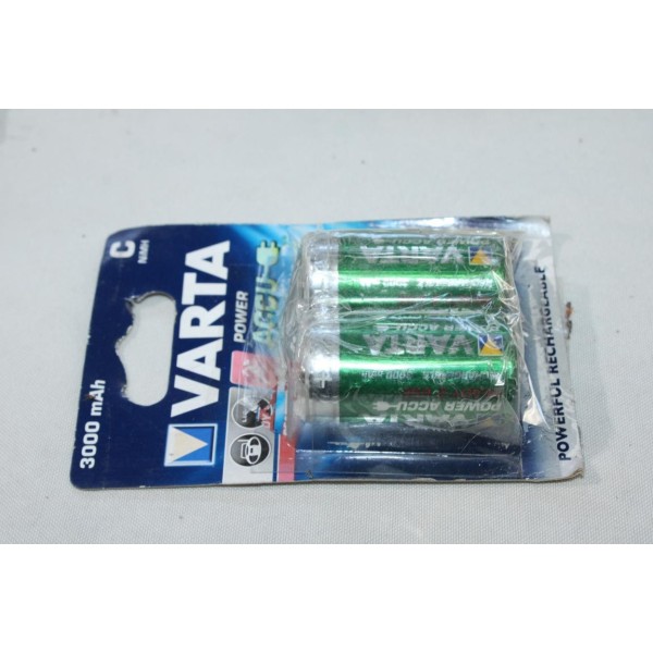 Blister 2 piles rechargeables accu 3000mAh Varta 4008496550739 HR14 56714 LR14 