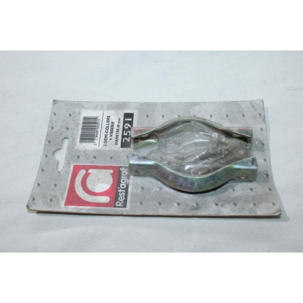 Collier serrage tuyau tube echappement 49mm diametre Restagraf 2591 pour fiat lancia alfa romeo renault peugeot citroen opel 