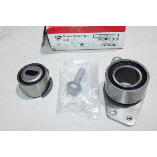 Jeu 2 galets tendeur + enrouleur courroie de distribution (non incluse) Gates K015486XS pour renault laguna 1 megane 1 dont 