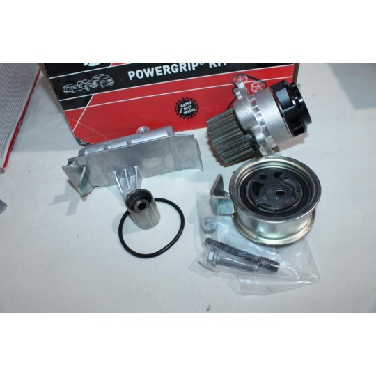 Jeu 2 galets tendeur + enrouleur + pompe à eau + support (courroie de distribution non incluse) Gates KP25569XS-2* pour audi A2 