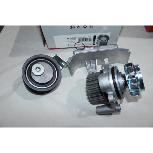 Jeu 2 galets tendeur + enrouleur + pompe à eau (courroie de distribution non incluse) Gates KP25491XS pour audi A3 A4 A6 TT 