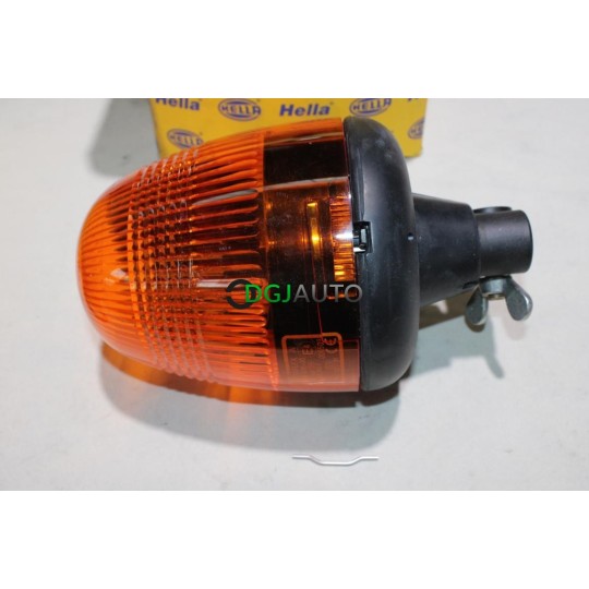 Gyrophare feu rotatif orange H1 12V KL rotaflex (1 petit plastique cassé non visible) Hella 2RL006846-001 pour tracteur poids 