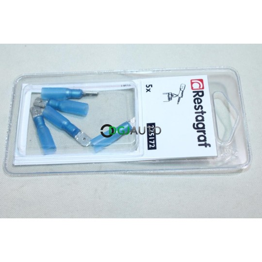 Blister 5 cosses connecteur 6.35x0.8 1-2.5mm² Restagraf 225173 