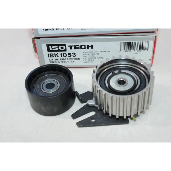 Jeu 2 galets tendeur + enrouleur courroie de distribution (non incluse) Isotech IBK1053 pour alfa romeo 159 fiat croma 2 II 