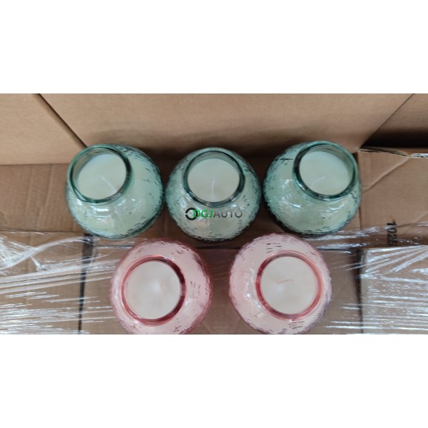 (Envoi nous consulter) 1 Palette de 240 bougies pot en verre parfumée tropical (180) et fraise (60) Made in France Maison Denis