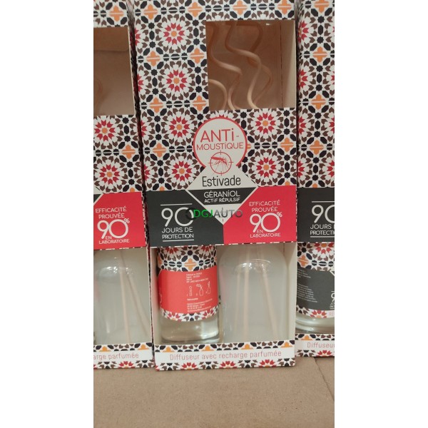 (Envoi nous consulter) 1 Palette de 550 diffuseurs parfumées anti moustique géraniol actif repulsif Estivade 90 jours Made in