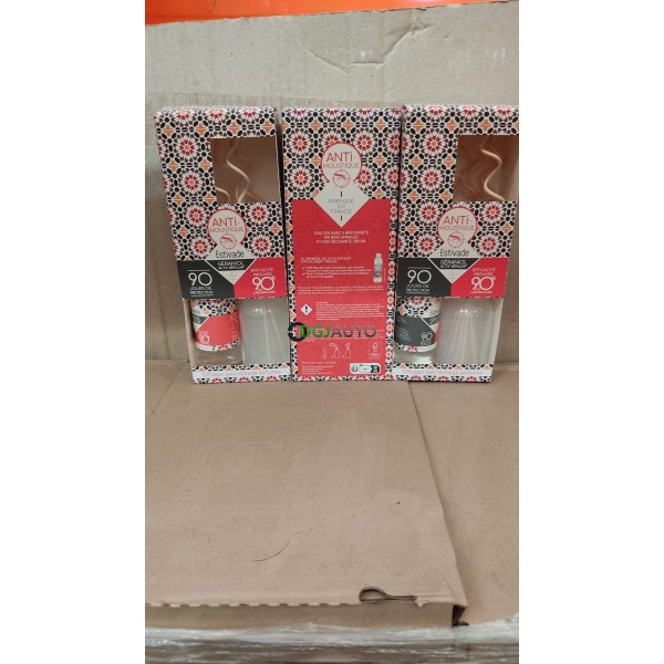 1 Diffuseur parfumée anti moustique géraniol actif repulsif Estivade 90 jours Made in France Maison Denis flacon + 5 batonnets
