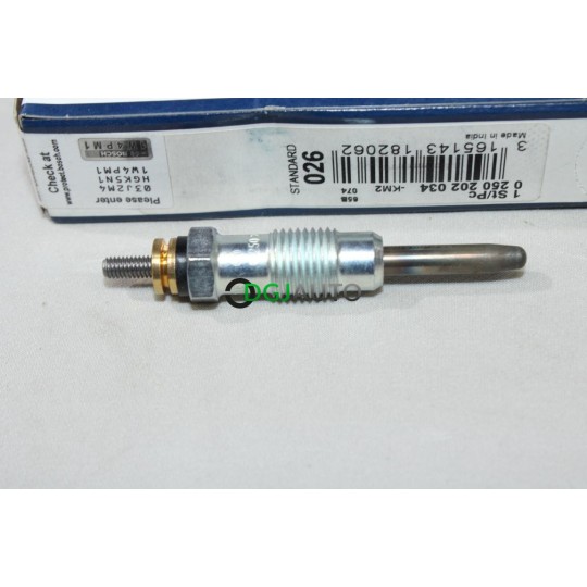 Lot 2 bougies de prechauffe Bosch N°026 0250202034 pour fiat brava bravo 1 marea lancia kappa 1.9TD 2.4TD 1.9 2.4 TD 