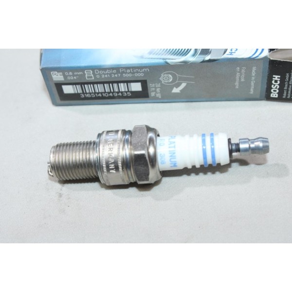 Lot 4 bougies allumage double platinum Bosch W5DP0 0241247500 pour BMW 1500 2000 lamborghini countach espada urraco porsche 911 